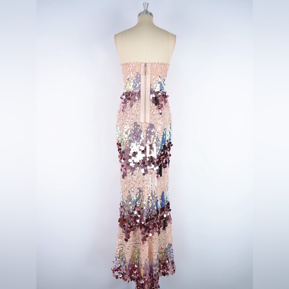 NWOT Bronx and Banco Farah Strapless Blush Gown Prom - Picture 9 of 14